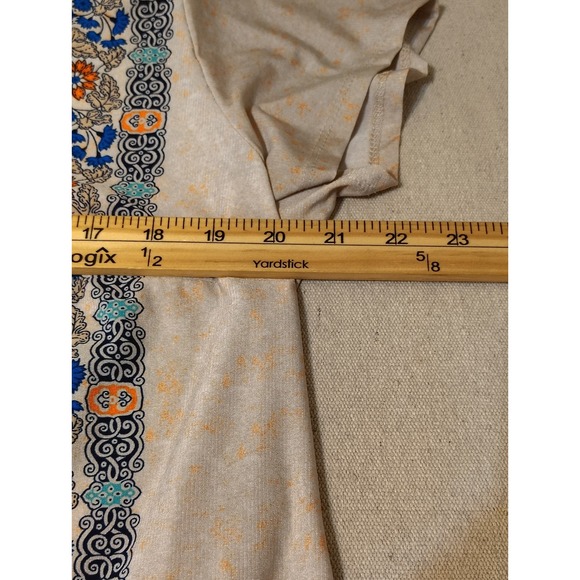 NYGARD Bohemian Hippie Abstract Print High-Low Tunic Top Women's Petite Large O - Picture 3 of 7